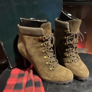 Authentic Ralph Lauren (Polo) Suede ankle booties. Like New.